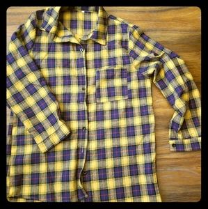 Plaid boyfriend button down